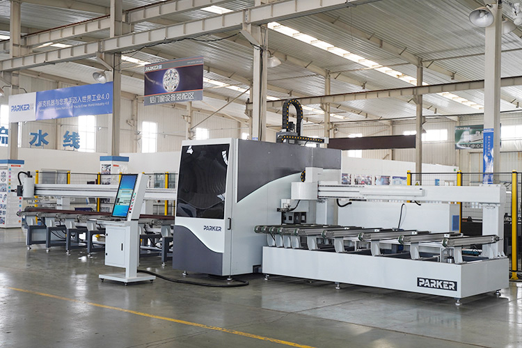 the aluminum profile CNC intelligent sawing center 